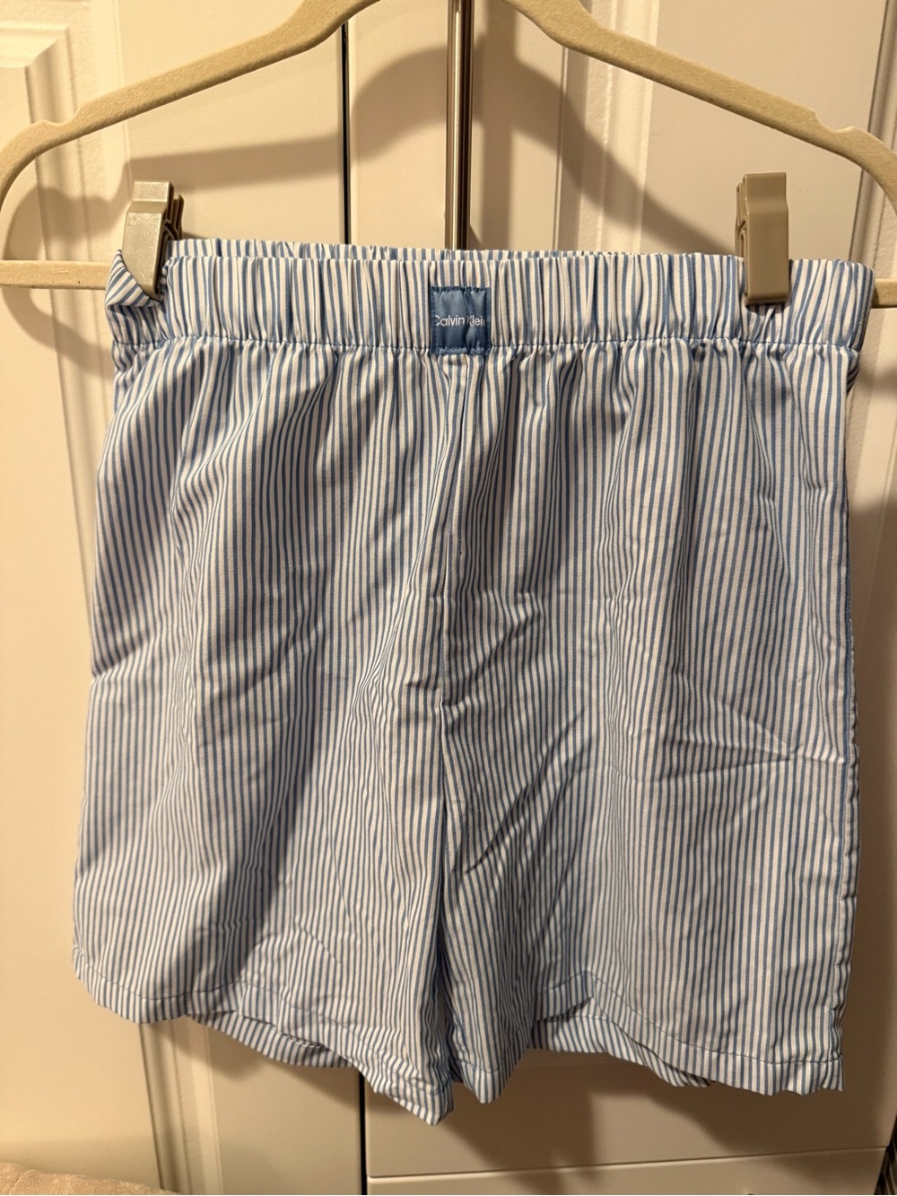 Calvin Klein Light Blue Striped Youth Shorts